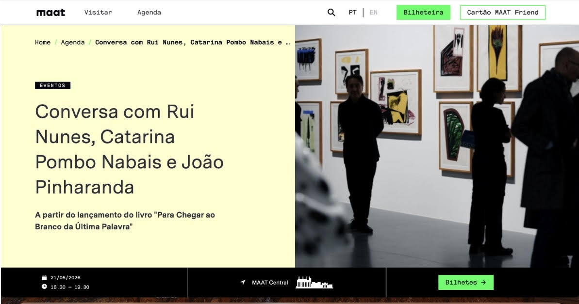 Book Launch: Para Chegar ao Branco da Última Palavra — image 1